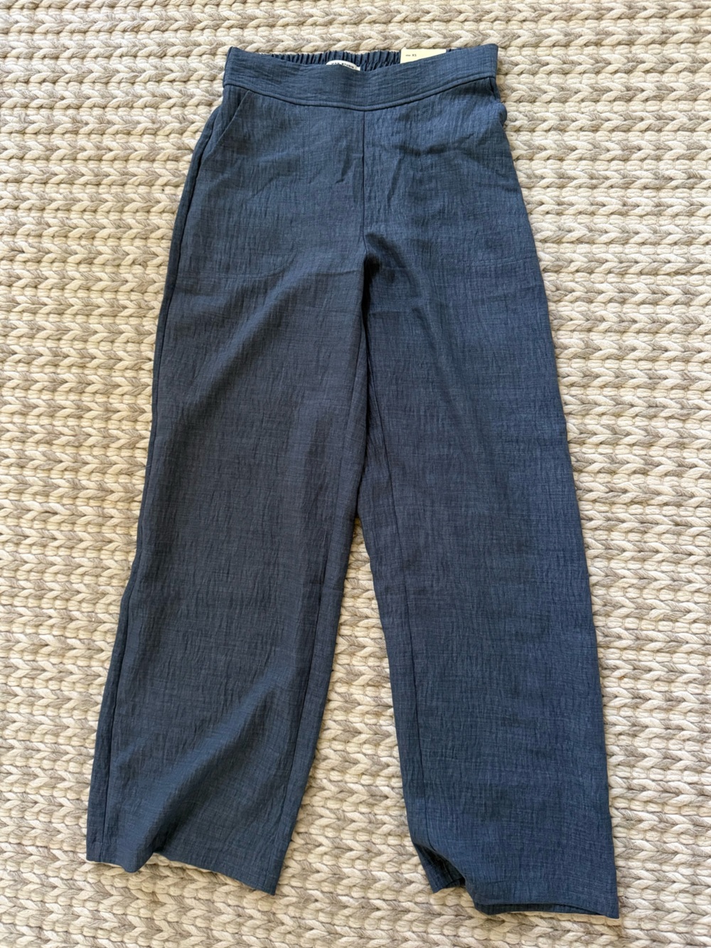 Max Studio Navy Wide-Leg Trousers